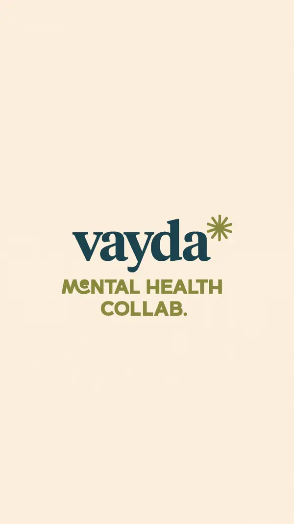 Vayda logo animation on warm cream